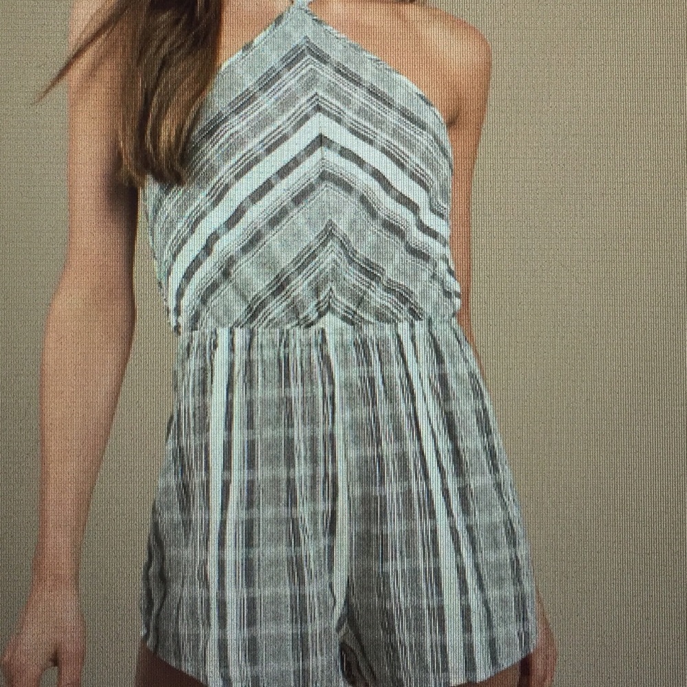 Black Stripe Romper